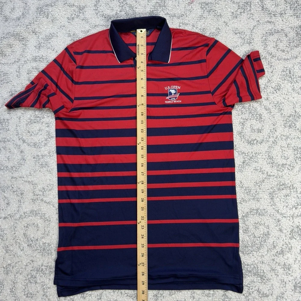 Polo Golf Ralph Lauren Shirt Men's M Striped US Open 2019 Pebble Beach USGA‎